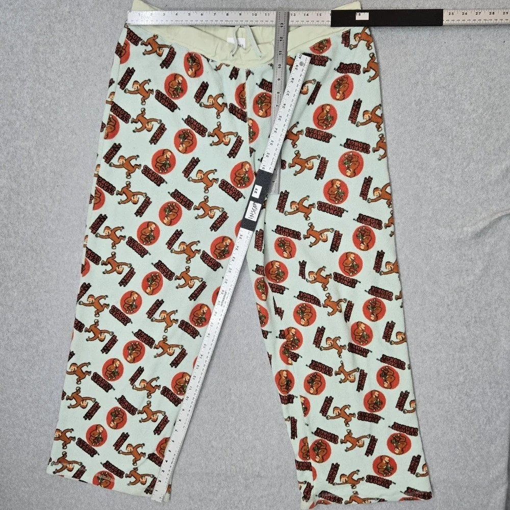 VINTAGE Curious George Men Sleepwear XXL Pajama Pants Sweatpants Fleece